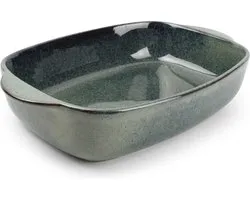Plat à four 39/33x25.5xH8.5cm vert/bleu Meridian