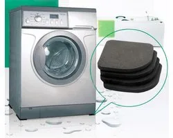 BYFRI 4pcs Absorbent Washer Pads Rubber Mats Universal Silent Feet Anti-vibration Pads for Washing Machine Dryer Fridge