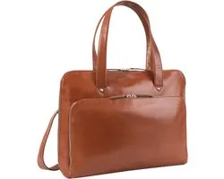 LEONHARD HEYDEN Cuir serviette sac d'ordinateur portable pour ordinateur portable Cambridge Damen Businesstasche 1 Fach 5257 Cognac brun