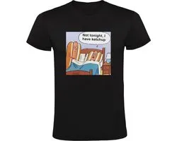 Grappig Heren T-shirt - hotdog - ongesteld - ketchup