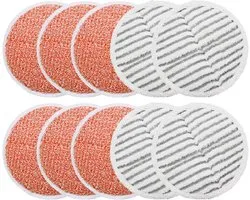 10-pack de tampons de nettoyage à vapeur de remplacement Gescht pour Bissell Spinwave 2039A 2124-6 tampon de ponçage lourd, 4 tampons de ponçage