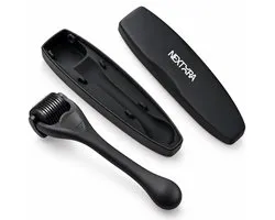 Nextora Dermaroller - Baardroller - Dermaroller Baardgroei - 540 Micro Naalden van 0.50mm - Microneedling roller - Zwart