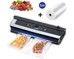 Rivv Vacumeermachine met Ingebouwde Snijder - Complete Set met 5m Rol & 5 Zakken - 7 Standen - Vacuümmachine - Seal Apparaat voor Voedsel - 135W - Model AP-22