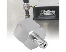 SnelShoppen - CO2 Adapter Mini Regulator voor Thuisbrouwerij Bier Corny Keg 6ACME-6G naar 3/8-24UNF, Aluminium Legering, Voor Feest en Camping