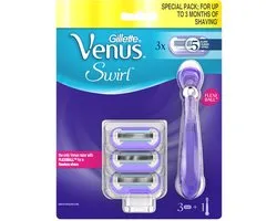 Venus Swirl Handle + 3 scheermesjes