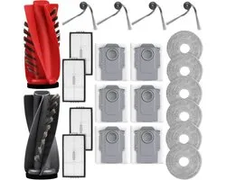 22 Pièces accessoires compatibles avec l'aspirateur robot Roborock Saros 10R/P20 Ultra/P20 Plus/P20 Ultra Plus/G20S Ultra/G30 U - 2 brosses principales, 6 sacs à poussière, 6 lingettes de nettoyage, 4 filtres HEPA, 4 brosses latérales