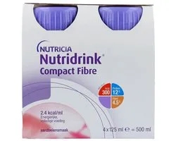 Nutridrink Compact Fibre Aardbei 4x125ml