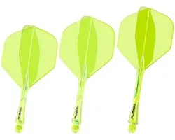Winmau Fusion Jaune Fluor - Vols De Flechettes - Court