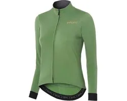 Pull d'hiver Spiuk Profit Cold&rain à manches longues, vert, taille M, pour femme