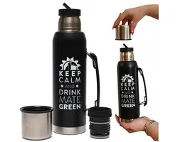 Gaucho Cebar Largoinox Thermos 1.3L - Zwart