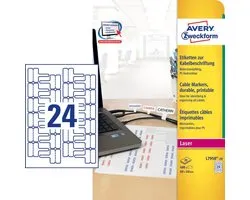 Avery-Zweckform L7950-20 Étiquettes 60 x 40 mm Feuille de polyester Wit 480 Pièces Étiquettes de câble Permanent Laser
