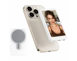 NC Snap View - Selfie Monitor voor Telefoon - iPhone & Android - Magnetisch Selfie Scherm - Draadloos - Telefoon Accessoires - Wit