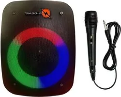 Karaoke Set N-GEAR LGP 4 Studio – Het Feest van Tante Rita Editie - Draadloze Bluetooth Party Speaker - Karaoke Set - inclusief 1 microfoon (met snoer)- Discoverlichting – Minidisco – USB stick met meezing liedjes uit de film Tante Rita