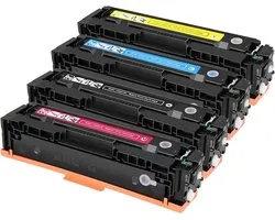 Multipack de toner adapté à HP 203X | 4 couleurs - Convient pour HP Color Laserjet Pro MFP M281fdw - M280nw - M281fdn - M281cdw Pro M254dw - M254nw - M254dn CF540X - CF541X - CF542X - CF543X - imprimante