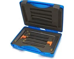 HBM 10x10 - 7 Delige Beitelset Met HM Wisselplaten