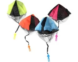 Parachutiste met parachute - In koker - 1st. - Willekeurig geleverd