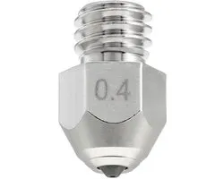 Wolfraamcarbidesproeier 0,4 mm voor Ender 3, CR-10, Elegoo Neptune 3, Sovol SV06 en andere 3D-printers, hoge thermische geleidbaarheid en slijtvastheid, behuizing van vernikkeld koper
