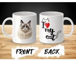 Mok Ragdoll cat - kat - I love my cat - cat lovers - katten