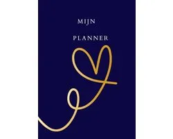 Mijn Planner hart blauw/goud.