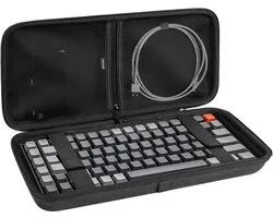 Allecto Plus - Étui de transport rigide pour clavier sans fil 75% - Boîtier de rangement protecteur - Compatible avec Keychron K2 et Logitech POP Keys - Gris foncé