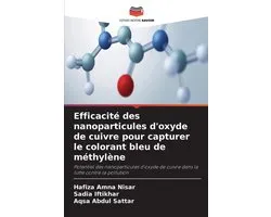 Efficacité des nanoparticules d'oxyde de cuivre pour capturer le colorant bleu de méthylène