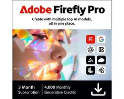 Adobe Firefly Pro - 3 maanden - 1 apparaat - EN/NL/FR/DE - Digital