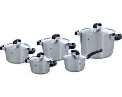 BK Conical Cool Kookpannenset - 5 delig - RVS