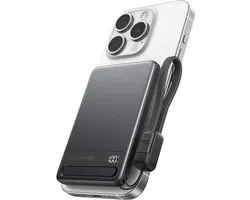 PB MagPro Slim 5k mAh Magnet+ USB C + cbl USB C Bk