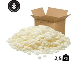 ZoeZo Design - Cire d'abeille - Wit - Granules de cire d'abeille - 2,5 KG - 100% Zuiver - Bougies en cire d'abeille - Faire des bougies - Fabrication d'enveloppements de cire d'abeille - Fabrication de baume à lèvres - Cire d'abeille purifiante