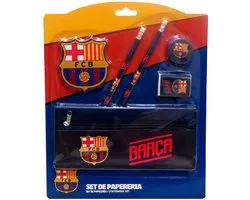 FC Barcelona Stationery Set - Potloden - Gum - Etui - Puntenslijper