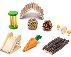 speelgoed Nobleza Hamster - Set de 8 jouets pour hamsters