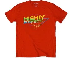 Highly Suspect - Gradient Type Heren T-shirt - L - Rood