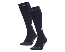 STOX Energy Socks Merino Everyday Sokken Heren - 2 Pack - Compressiekousen - Donkerblauw / Grijs - Merino Wol Compressie Sokken - Naadloos - Steunkousen - Maat: 40-44 (2 paar)