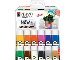 Marabu acrylverf set DO IT Craft Paint, 12 kleuren, 12 x 36 ml
