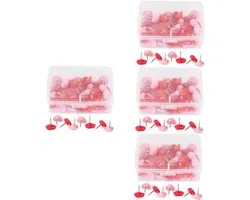 ifundom 8 Boxes Thumbtack Decorative Cork Board Heart Card Tacks Pink Household Items Home Supplies Desk Accessories for Women Multifunctional Resin Supplies