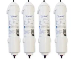 Filtre à eau AllSpares (4 pièces) pour Frigos adaptés à Samsung DA29-10105J / HAFEX/EXP / EF-9603 / WSF-100, LG 5231JA2010B / ADQ73693903 / ADQ736939 et WPRO USC100