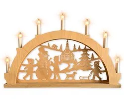Kerstschwibboog hout LED handgemaakt