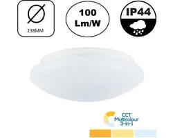 Integral LED Plafondlamp Ø23.8cm 8W 800lm Instelbare Lichtkleur IP44 Buitenlamp | Geen fitting | Warm Wit-Koel Wit-Daglicht | 8 watt | 25.000 Branduren