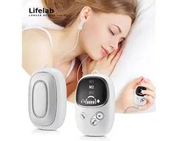 Lifelab Slaaptrainer Slaaphulp - CES Slaaphulpmiddel tegen Onrust, Stress & Slapeloosheid - Medicijnvrij - 3 Standen + Oorclips - Beter slapen, inslapen - Slapeloosheid - Insomnia - Slaap verbetering