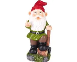 Provocerende Tuinkabouter met Middelvinger - Grappige Tuindecoratie - Weerbestendige Figuren voor Buiten en Kamperen - 24 cm