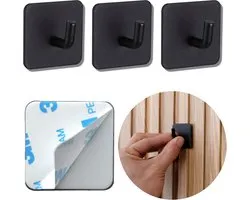 DEKAZIA® 4 bathrobe hook bathroom assesoires wall hook kitchen accesoires towels hook black towels hanger towel hooks black self adhesive hooks self adhesive hooks dish cloth holder towel hook