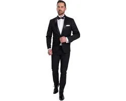 Suitable Smoking Harlem Stretch - Kostuum - Tuxedo Kostuum Heren voor chique Gala - Stretch - Maat 46