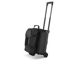 Sac de bowling - Trolley roulant pour 2 balles - Doubles roues - Compartiment à chaussures séparé (jusqu'à la pointure 16) - Compartiment accessoires XL - Poignée extensible 105 cm - Noir