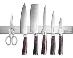 PAUDIN Magnetische Messenhouder 45 cm - Sterke Messenmagneet - Koolstofstaal - Messenstrip Messen - Magneetstrip
