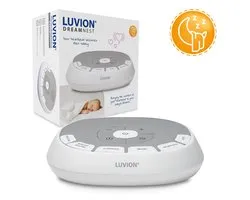 Machine à bruit White LUVION® Dreamnest - 20 bruits blancs et sons de la nature différents et berceuses pour bébés et Adultes - Veilleuse 11 couleurs