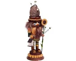 Decoratieve Houten Notenkraker met Bijen thema voor Kerstmis