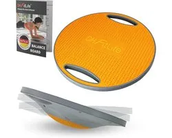 DH FitLife Balance Board, planche d'équilibre avec poignées, extra large Ø 42 cm, max 200 kg, entraîneur d'équilibre, planche d'équilibre fitness adultes et enfants, incl.
