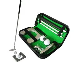 Ensemble de golf Ensemble portable avec bâton de golf / bâton de golf Deux balles de golf - Étui de rangement pour grotte de golf-Entraînement de golf * Accessoires de golf-Ensemble de putter d'intérieur
