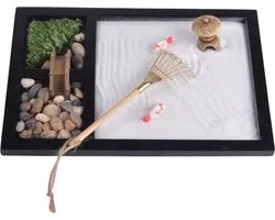 Mini Zentuin - Japans Zentuintje - Zen Garden met Bruggetje, Koikarpers, Nepgras, Zand en Steentjes