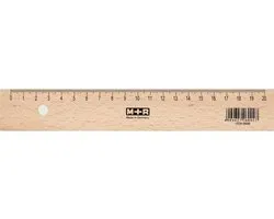 Mobius & Ruppert liniaal - 20cm - hout met metaalinleg - MR-19200000